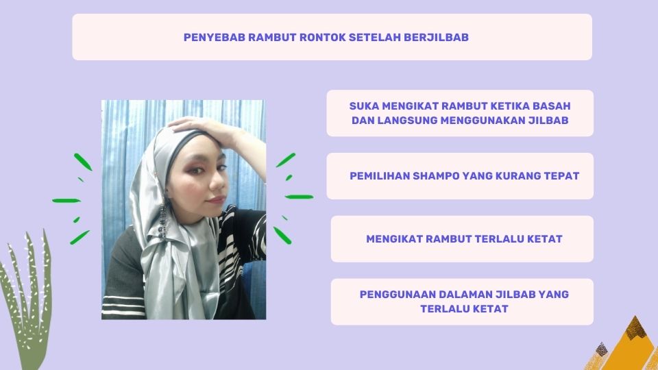 Penyebab rambut rontok saat penggunaan hijab