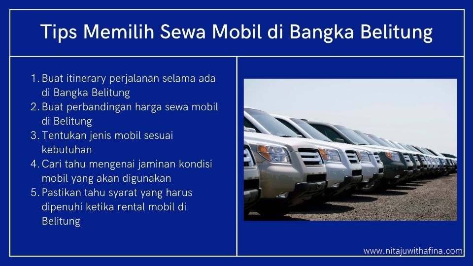 tips memilih sewa mobil di Bangka Belitung